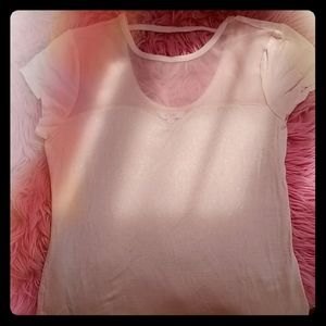 Light pink mesh top t-shirt